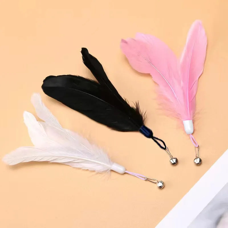 Cat Teaser Pole with Feather Bell | Interactive Cat Toy
