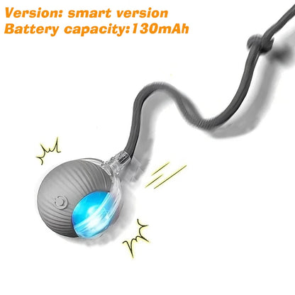 🐾 Smart Rolling Dog Ball Toy — Automatic Interactive Ball with Sound & Feather Tail