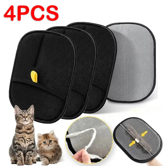 Pet Hair Removal Gloves – Reusable Static & Double-Sided Grooming Gloves
