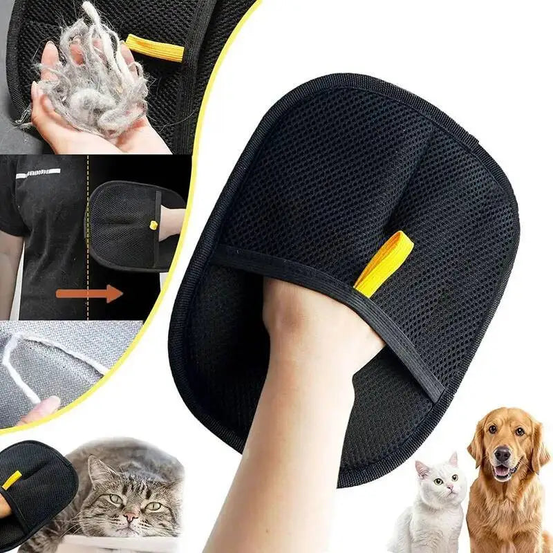 Pet Hair Removal Gloves – Reusable Static & Double-Sided Grooming Gloves
