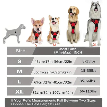 Dog Harness & Collar Set – Adjustable Vest Harness for All Breeds