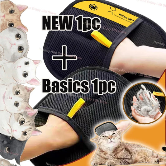 Pet Deshedding Glove – Gentle Grooming Brush for Dogs & Cats