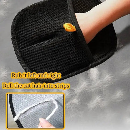 Pet Hair Removal Gloves – Reusable Static & Double-Sided Grooming Gloves